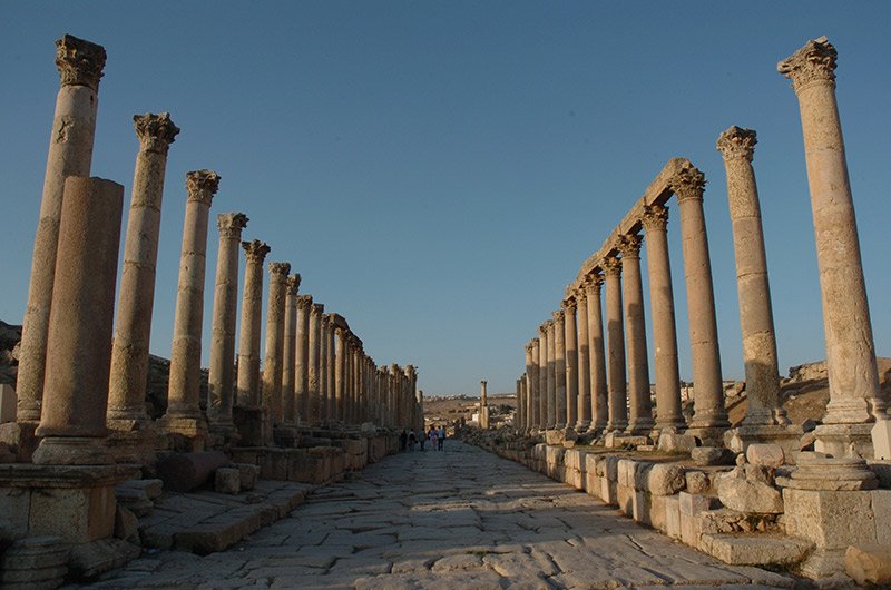 Stand before some of the best preserved Roman architecture at Jerash