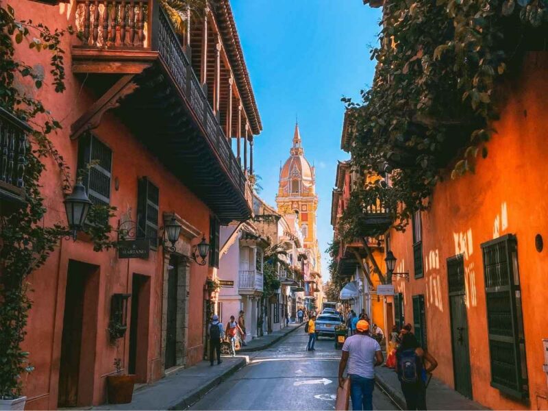 Cartagena Colombia colourful streets