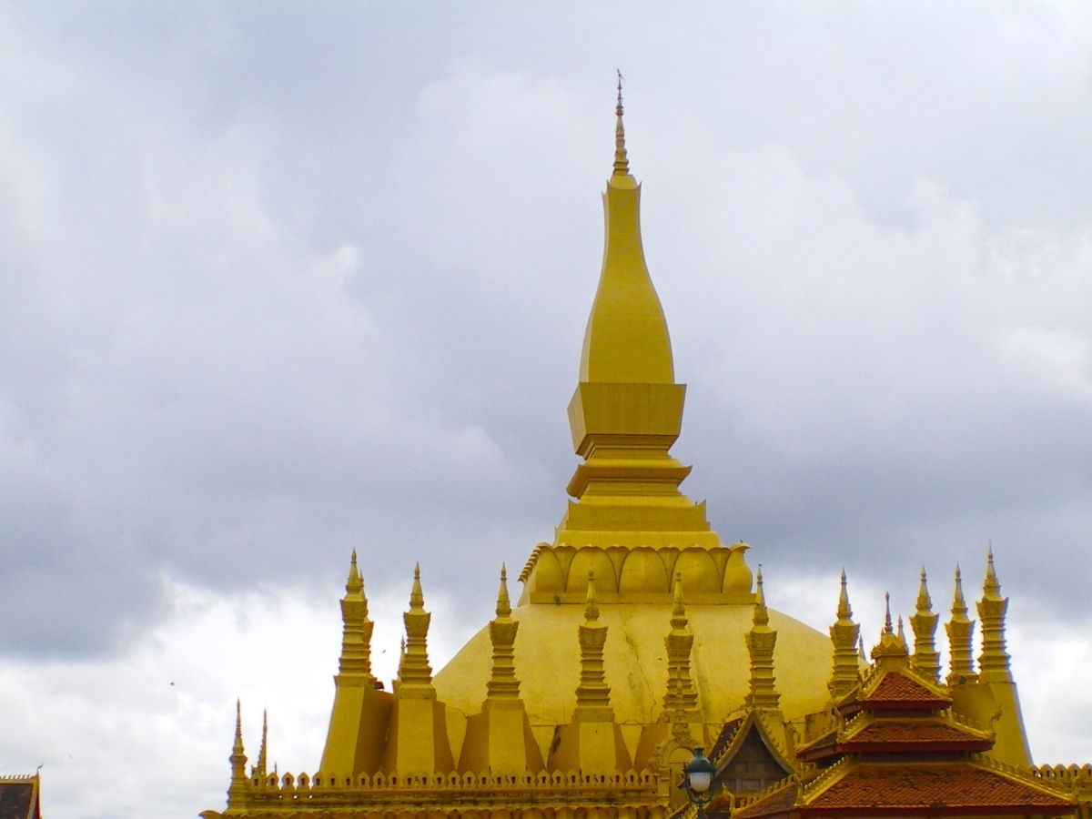 Wat That Luang is the first place to visit