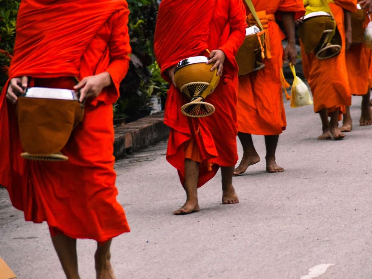 Morning alms giving in Luang Prabang